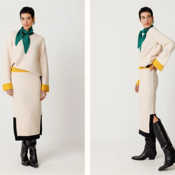 🌿 SKFK Knitted Sweater & Skirt Set – Sizes 6 (Top) + 8 (Skirt) - Picture 2 of 10